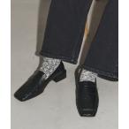 ショッピング牛革 ローファー GRISEレザースクエアギャザーローファー レディース