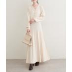 ワンピース スカラッププリーツニットワンピース