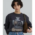 ショッピングポスター tシャツ フィルムポスター プリントロングスリーブTEE レディース