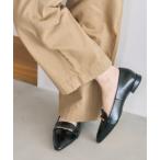 ローファー フレンチスクエアメタルローファー レディース