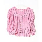 「AKANE UTSUNOMIYA」 ストライプ柄ボレロ 38 ピンク レディース