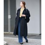 「IENA」 チェスターコート 36 ネイビー レディース
