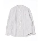 「DANTON」 ストライプ柄長袖ブラウス 40 グレー レディース