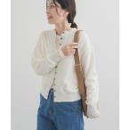 カーディガン カットブークレーショートカーディガン レディース