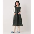 エプロン ヘリンボーンバックVネックエプロン