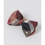 ショッピングチェック ヘアクリップ クレストブリッジチェックリボンバンスクリップ