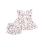 ショッピングローン ベビー 「日本製」「お揃い」リバティ(BluebellFields)タナローンプリントワンピース＋ブルマセットベビー(70~90cm)