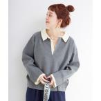 ショッピングニット ニット セーター 「追加」手洗い可 / 襟付きニットプルオーバー レディース