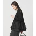 ショッピングARROWS ニット セーター オーガンジー フリルコンビ ニット ‐ウォッシャブル‐ レディース