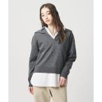 ショッピングARROWS ニット セーター フラワー エンブロイダリー スキッパーニット レディース