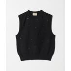 ショッピングジレ ベスト ジレ 3D ビジュー ベスト レディース