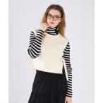 ショッピングジレ ベスト ジレ コットン サイドリボン ベスト レディース