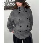 ピーコート pコート スタンドカラーダブ