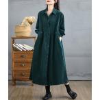 ショッピングシャツワンピース シャツワンピース コーデュロイシャツワンピース