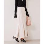 スカート ボックスプリーツマーメイドスカート/イージーケア・防シワ