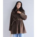 ステンカラーコート コート ファー付きAラインステンコート レディース