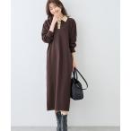 ワンピース 配色スキッパーニットワンピース