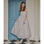 ワンピース シアーフラワージャガードボリュームワンピース