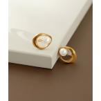 イヤリング 「ステンレス」 パール×ドロップラインイヤリング レディース