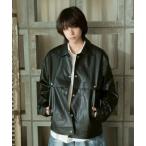 革ジャン ライダース シングルオーバーサイズレザージャケット メンズ