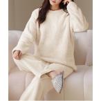 パジャマ ルームウェア F＆D : もこもこプルオーバールームウェアセットアップ（上下セット） レディース