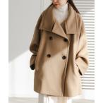 コート アウター 「追加」スタンドカラーオーバーコート レディース