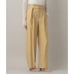 パンツ ベルトツキサテンパンツ レディース