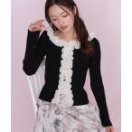 ショッピングBY ニット セーター フリルトリムニット レディース