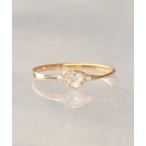 指輪 リング 「WEB限定」K18vermeil トライアングル天然石リング レディース