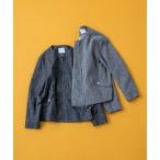 ブルゾン アウター リングツィードノーカラーブルゾン レディース