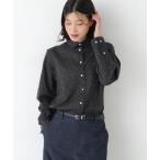 ショッピング柄 ブラウス シャツ ドット柄ベーシックシャツ レディース