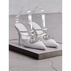 パンプス 3way GDビジューMOLDチェーンストラップポインテッドミュール