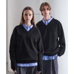 セーター ニット 「CLEL」Basic Embroidered V-Neck Knit / ベーシック 刺繍Vネックニット メンズ レディース