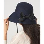 帽子 ハット 2WAY 遮光ブリム リボン ハット レディース