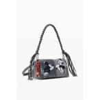 ショッピングミニー ショルダーバッグ バッグ ミッキー＆ミニー 刺繍 デニム ショルダーバッグ レディース