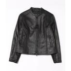 ショッピングライダース レザージャケット ライダース マオカラージャケット レディース