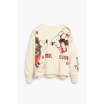 トレーナー スウェット ミッキー＆ミニー ハート スウェットシャツ レディース