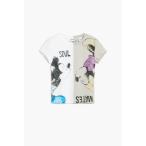 ショッピングミニー tシャツ ミッキー＆ミニー アシンメトリー カラーブロック Tシャツ レディース