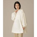 [NANO universe] длинный рукав туника II "теплый" белый женский 