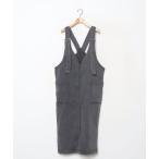 「antiqua」 サロペットスカート FREE ブラック系その他 レディース