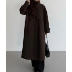 [callautia] пальто с отложным воротником X-LARGE Brown женский 