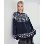 [ROCHEM] длинный рукав вязаный S темно-синий мужской 