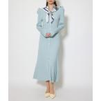 ワンピース スカーフ付きマーメイドニットワンピース 春服