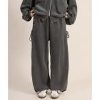 パンツ サイドレースアップスウェットパンツ レディース