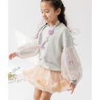 トレーナー お花とリボンのバルーンスリーブスウェット キッズ 子供服 女の子