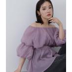 「NATURAL BEAUTY BASIC」 7分袖ブラウス SMALL ラベンダー レディース