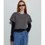 「MAISON SPECIAL」 半袖カットソー FREE チャコールグレー レディース