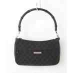 「GUCCI」 バンブー GGキャンバス ハンドバッグ - ブラック レディース