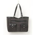 「GUCCI」 GGキャンバス トートバッグ - ブラック レディース