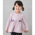 トレーナー  裏起毛カットリボンチュニック キッズ 子供服 女の子